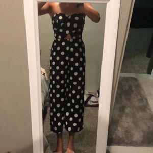 Strapless Polka Dot Jumpsuit